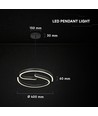 25W LED designer pendel - Ø40cm, Sandy Black, 4000K, dekorativ loftlampe