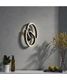 22W LED designer væglampe - 30x11cm, 4000K, sort, inkl. lyskilde