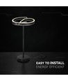 V-Tac 25W LED designer bordlampe - 4000K, mat sort, dekorativ