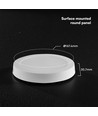 V-Tac 12W Ø17cm Backlit påbygningspanel - 3-i-1 CCT, Cree chip, 6 års garanti, rund hvid kant