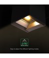 V-Tac 9W Solara væglampe med sensor - Solcelle, PIR sensor, IP65, 3-i-1 CCT, sort hus