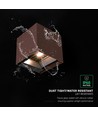 V-Tac 9W Solara væglampe med sensor, CCT - IP65, PIR sensor, Cortenfarvet hus, solcelle, 3 lyskulører