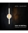 8W LED designer pendel - Ø15cm, 3000K, Amber/Hvid, dekorativ loftlampe