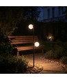 2 stk. 3W LED havelampe - Sort, IP65, 3000K, inkl. lyskilde