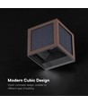 V-Tac 9W Solara væglampe med sensor, CCT - IP65, Corten hus, solcelle, PIR sensor