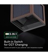V-Tac 9W Solara væglampe med sensor, CCT - IP65, Corten hus, solcelle, PIR sensor