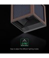 V-Tac 9W Solara væglampe med sensor, CCT - IP65, Corten hus, solcelle, PIR sensor