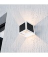 V-Tac 9W LED solcelle væglampe med sensor - CCT, IP65, hvidt hus, PIR sensor