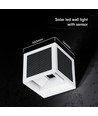 V-Tac 9W LED solcelle væglampe med sensor - CCT, IP65, hvidt hus, PIR sensor