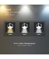 V-Tac 9W LED solcelle væglampe med sensor - CCT, IP65, hvidt hus, PIR sensor
