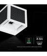 V-Tac 9W LED solcelle væglampe med sensor - CCT, IP65, hvidt hus, PIR sensor