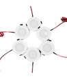 6 stk. downlight - 2,5W, rund, inkl. kopbor og quick connector