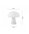 Opladelig LED svampe bordlampe - Hvid, touch dæmpbar, CCT, IP54