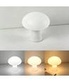 Opladelig LED svampe bordlampe - Hvid, touch dæmpbar, CCT, IP54