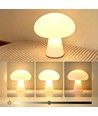 Opladelig LED svampe bordlampe - Hvid, touch dæmpbar, CCT, IP54