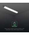 60cm 18W vandtæt LED armatur, Gennemfortrådet - 120lm/W, Cree chip, 6 års garanti, IP65
