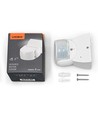 PIR bevægelses- og lyssensor 1200W - IP65, hvid