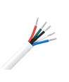 5m RGBW Kabel, hvid rund - 5x0,35mm², 12-24V, til LED strip