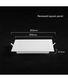 24W Firkantet LED indbygningspanel - Backlit, 3-i-1 CCT, CREE chip, 6 års garanti