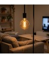 E27 dekorativ LED globepære - spiral filament, 5W, ekstra varm hvid