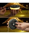 Opladelig camping LED lanterne med 10m lyskæde - Hvid, IP64 udendørs