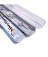 60cm Industri armatur - Til 2x 60cm T8 LED rør, IP65 vandtæt, Gennemfortrådet