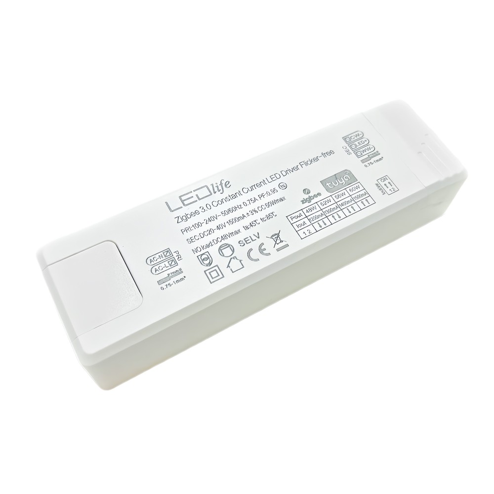 60W / 1200-1500mA CCT driver til LED panel - 20-40V, Zigbee, Hue kompatibel, 5 års garanti, CCT justerbar billede