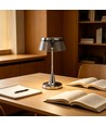 Opladelig LED bordlampe - Sølv, touch dæmpbar, CCT, IP54