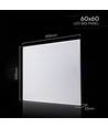 60x60 LED panel, 20W - 180lm/W, 6500K, Backlit