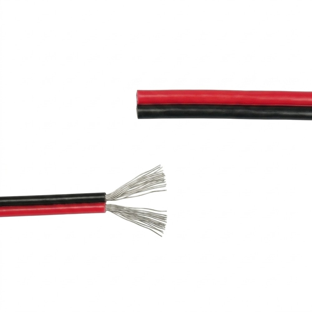10m Kabel rød/sort - 2x0,35mm ², 12V-24V, til LED strip billede