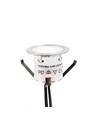 10 stk. nedgravningsspot med timer/sensor - 0,5W, rund, rustfrit stål, inkl. strømforsyning