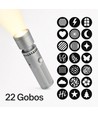 25W LED Foto effektlys / lygte håndholdt - Multi-Farve Fotolys med 22 Gobo-Motiver / Effekter
