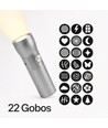 10W LED Foto effektlys / lygte håndholdt - Multi-Farve Fotolys med 22 Gobo-Motiver / Effekter