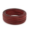 100m 1,2mm² kabel rød/sort - 2-ledet (16AWG), 12-24V, til LED strip
