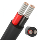 10m Kabel rød/sort, sort rund - 2x0,35mm², 12V-24V, til LED strip