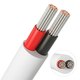5m Kabel rød/sort, hvid rund - 2x0,35mm², 12V-24V, til LED strip
