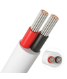 5m Kabel rød/sort, hvid rund - 2x0,35mm², 12V-24V, til LED strip