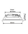 7W Ø8,3cm DimToWarm+CCT indbygningsspot dæmpbar RA96 - Hul: Ø6,8 cm, Mål: Ø8,3 cm, Guld