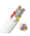 100m CCT kabel, hvid rund - 3x0,35mm², 12V-24V til LED strip