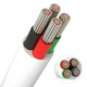 10m RGB kabel, hvid rund - 4x0,35mm², 12V-24V til LED strip