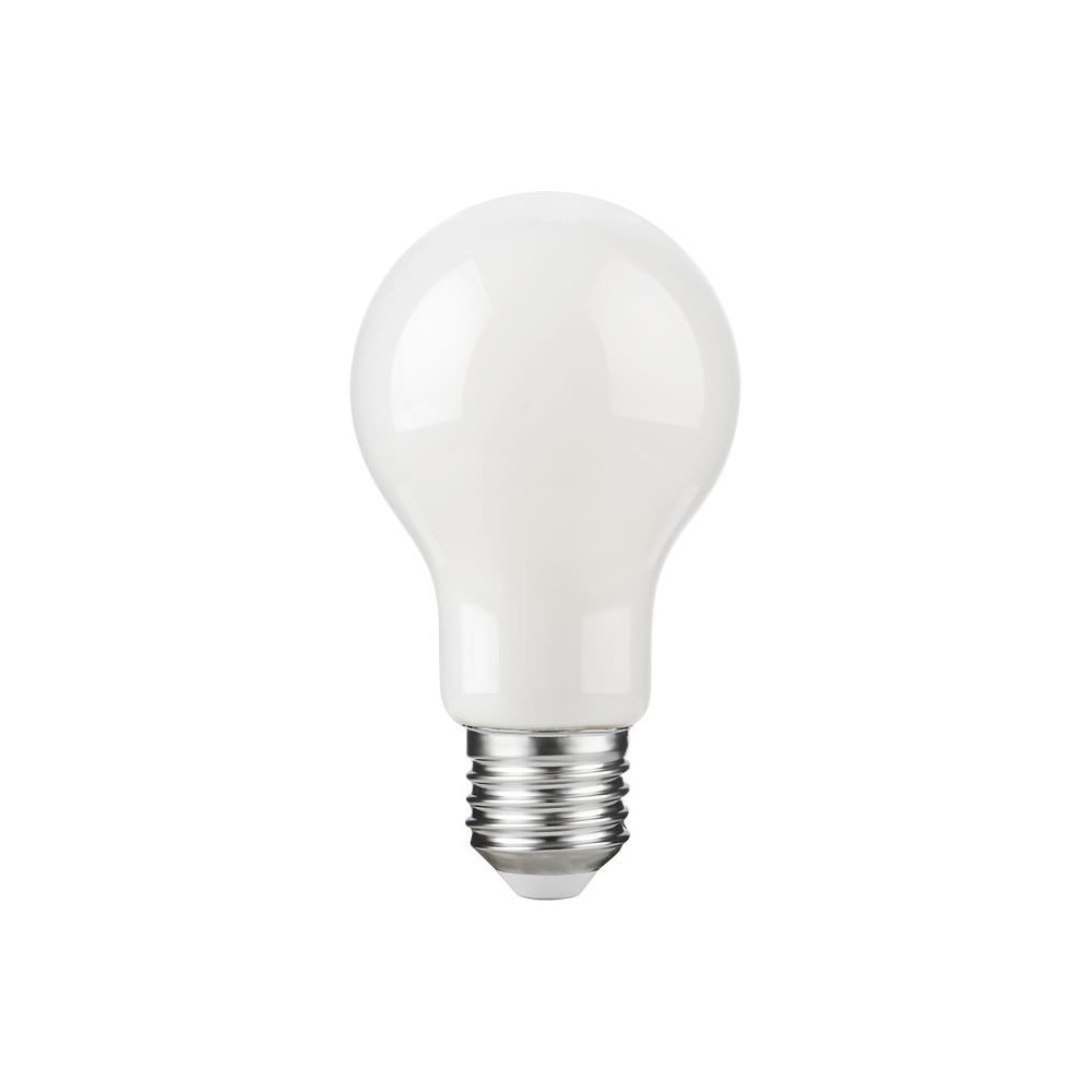 E27 4,9W dæmpbar LED pære - A60, filament, opal glas, 2700K, 600lm - Dæmpbar : Dæmpbar, Kulør : Varm billede