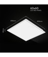 V-Tac 60x60 LED panel, 40W - 4000K, Backlit, hvid kant