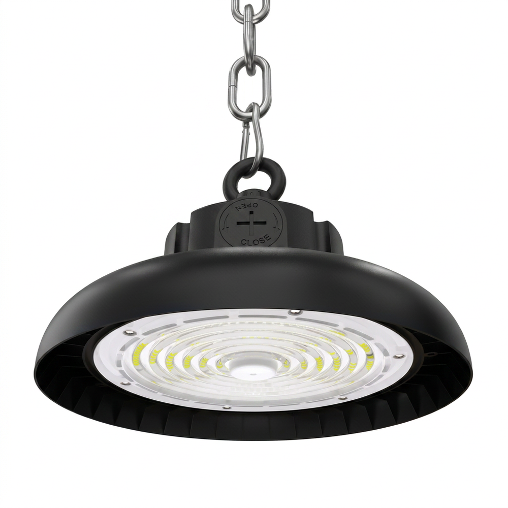 200W Solara 2 LED Highbay, 210lm/W - Philips Driver, 0-10V dæmpbar, 5 års garanti, IP65 - Kulør : Kold, Spredning : 90 ° billede