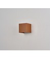 6W Dæmpbar CUBIC PRO væglampe - IP65, Cortenfarvet, sløjfbar, justerbar, firkantet, op/ned, inde / ude, inkl. lyskilde