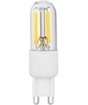 G9 3W dæmpbar LED pære - 6,6cm, 270lm, filament, klar glas, 2700K