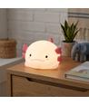 MOCHI Axolotl natlampe - Silikone, farveskift + varm hvid, touch dæmpbar, IP20 indendørs