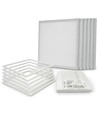 6 stk. Troldtekt panel + ramme - UGR19, 60x60, dæmpbar driver
