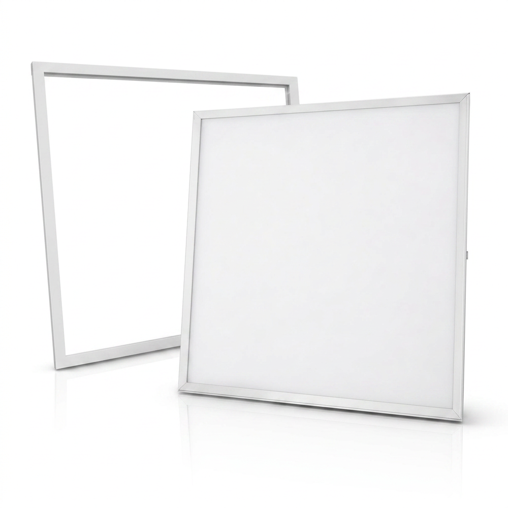 60x60 Troldtekt panel + ramme - Komplet sæt - Dæmpbar : Ikke dæmpbar, Kulør : Kold