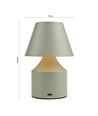 Opladelig LED bordlampe - Grøn, touch dæmpbar, 3i1, IP20 indendørs