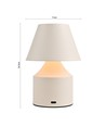 Opladelig LED bordlampe - Creme, touch dæmpbar, 3i1, IP20 indendørs